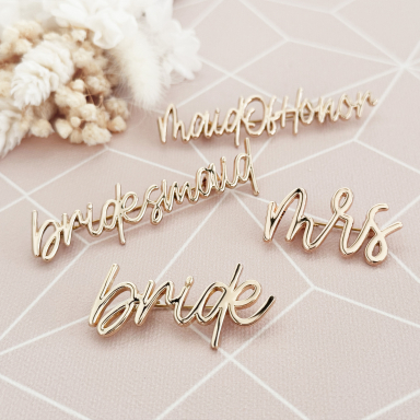 Bridal Party Gold Pin